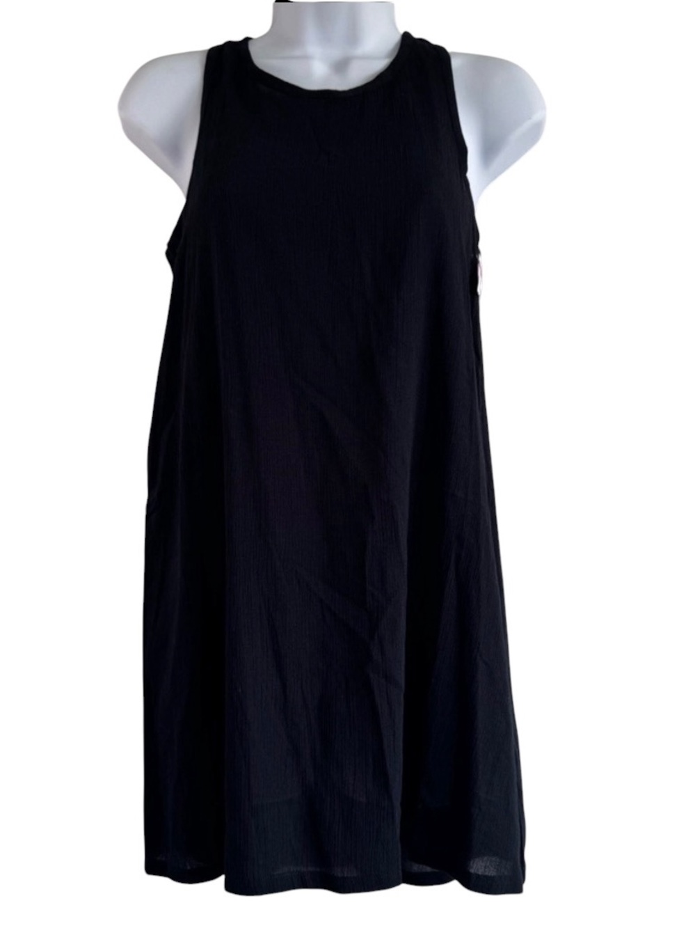 Melrose and Market Semi Sheer Black Tunic Coverup SzM Poolside Resortwear